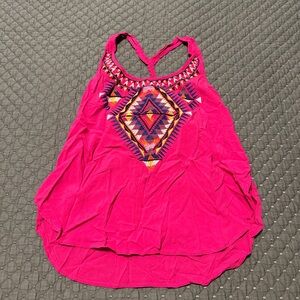 Love on a Hanger Pink Geometric Tank Top